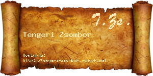 Tengeri Zsombor névjegykártya